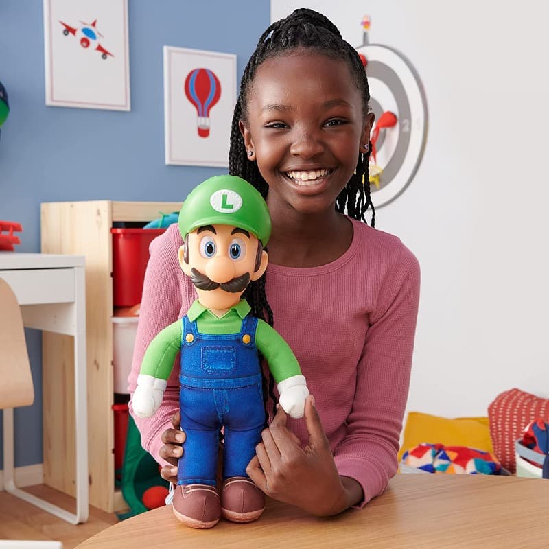 Nintendo Super Mario Movie Roto Plush Luigi 30 cm thumbnail 3