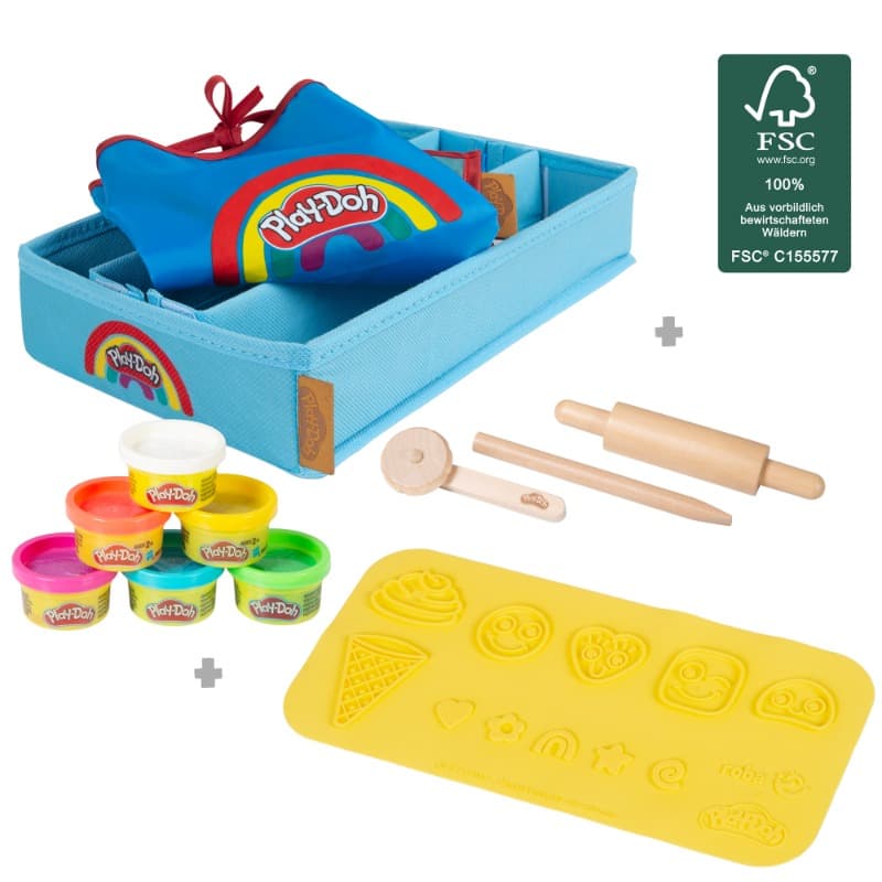 Play-Doh Set with Creative Mat Modelling Tins Box Apron & Tools thumbnail 5