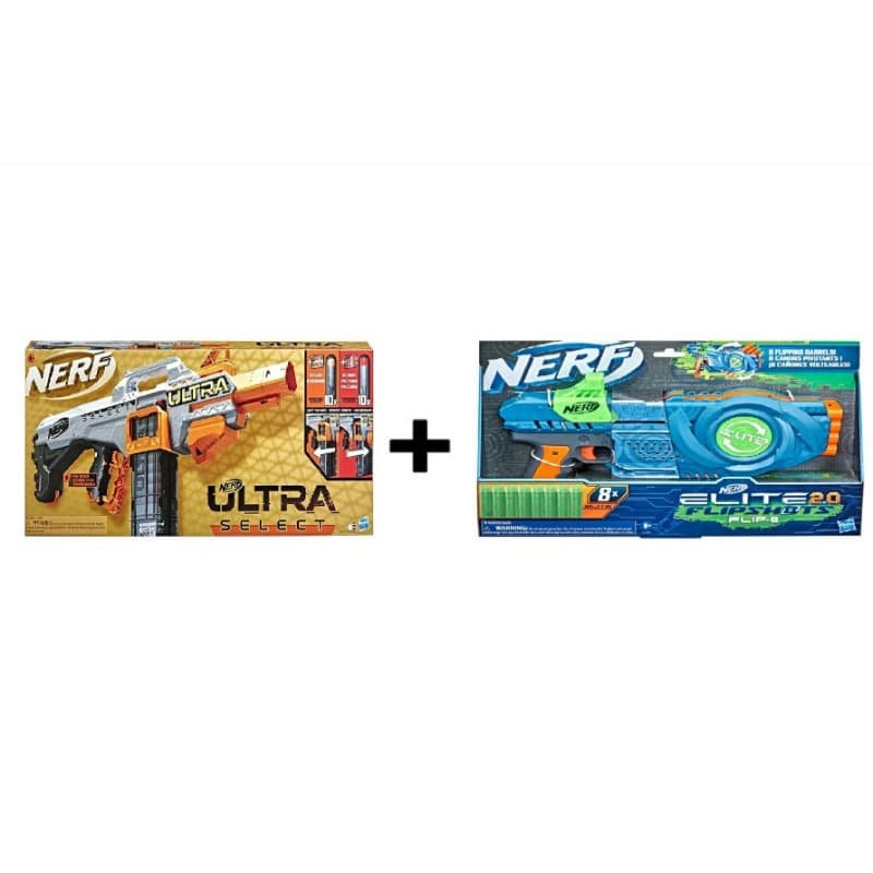 Buy 1 Get 1 Free Nerf Ultra Select Blaster + Nerf Elite 2.0 Flipshots Flip-8 Blaster