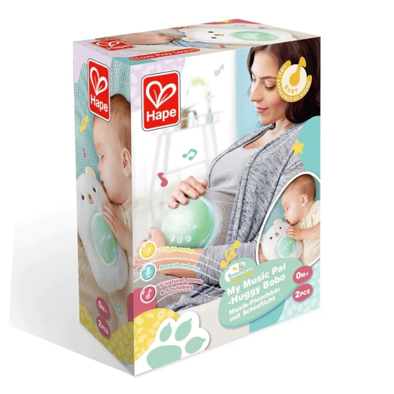 Hape My Musical Pal Portable Baby Sound Machine- Huggy Momo Blue thumbnail 2
