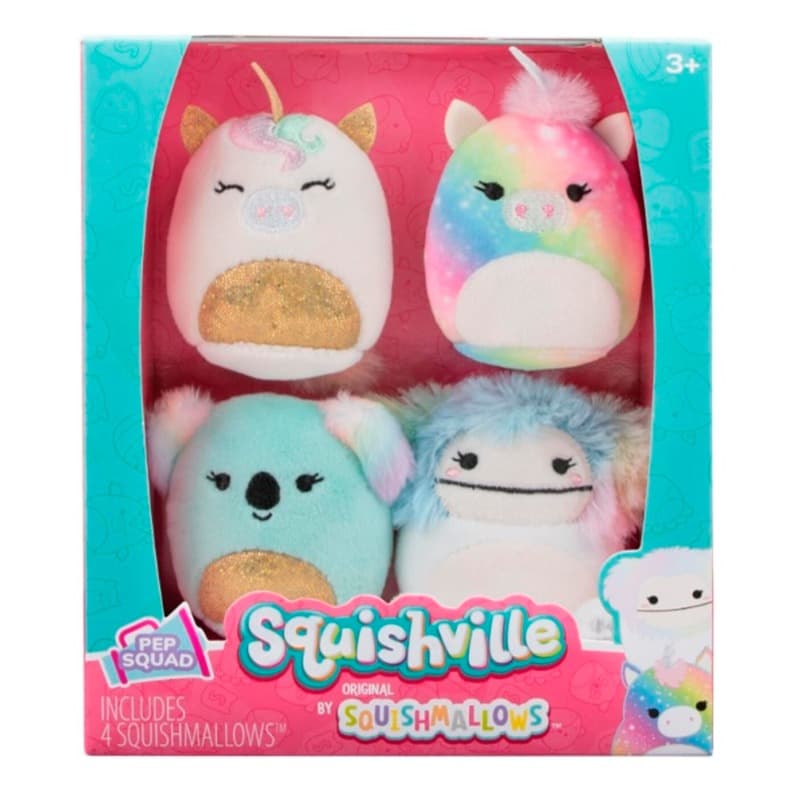 Squishmallow Millie, Brim, Harley and Zelle 4 Piece Plush Figure Set