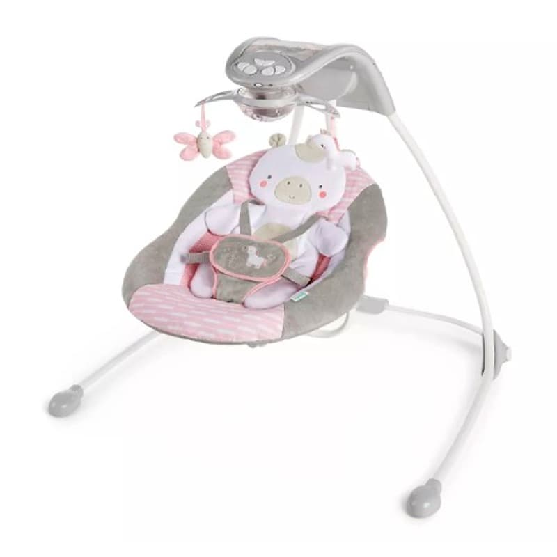 Ingenuity InLighten Baby Swing Easy-Fold Frame & Light Up Mobile