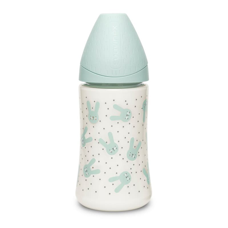 Suavinex - Rabbit Silicone Feeding Bottle - 270ml Green