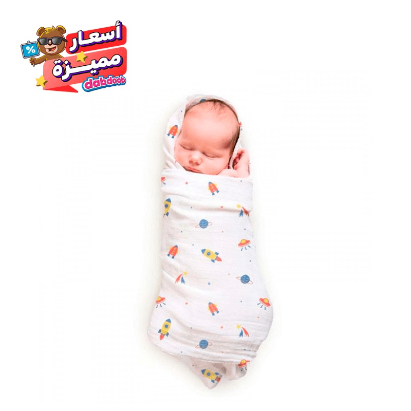 Rabitat Bamboo Swaddle Pamper Soft - Space Rocket