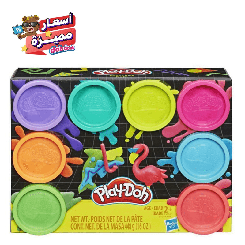 Play-Doh 8 Pack Neon Non Toxic Modeling